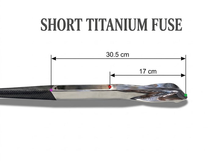 Short titanium section of the fuselage with all the measurements